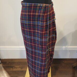 Vintage Plaid Wool Skirt - Gorgeous